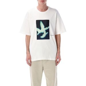 OAMC Men's Graphic T-Shirt with Bird Print Men WHITE T-Shirts